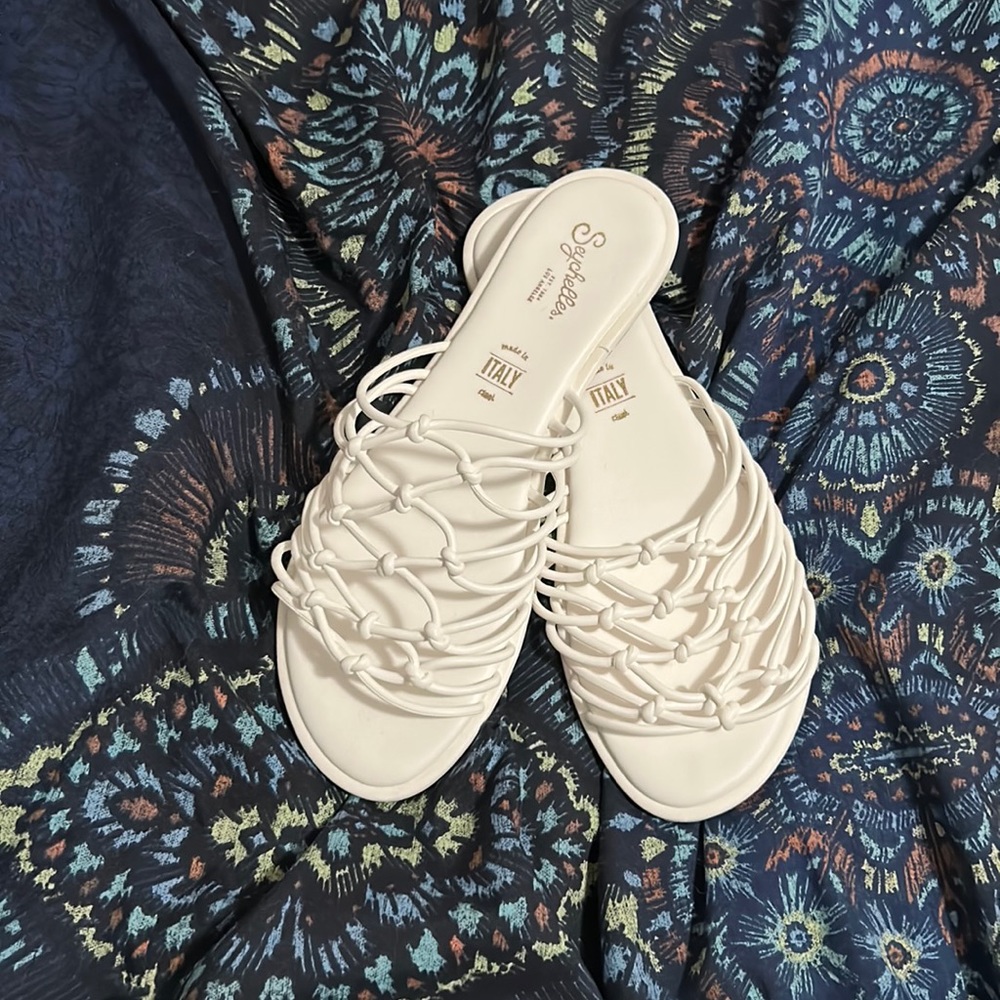 Seychelles, Sandals, Size 8.5, white